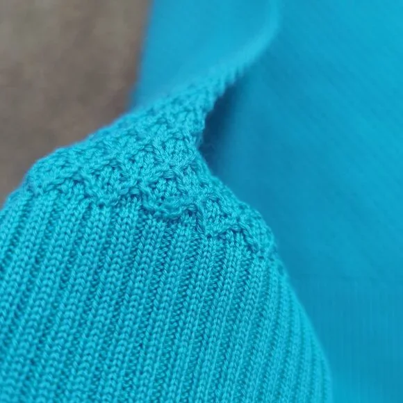 St. John Boatneck Wool Sweater Blue Size Medium - Picture 5 of 9